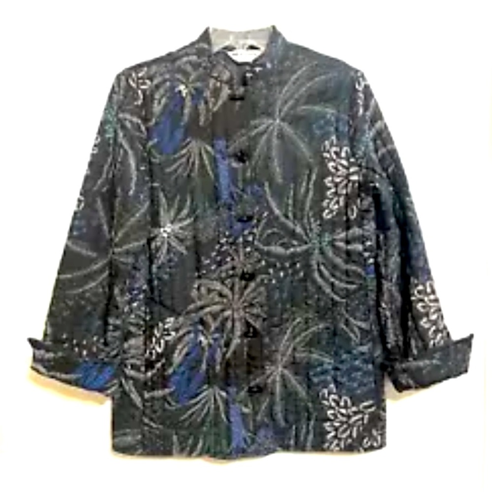 Vintage On Shore Asian Inspired Quilted Jacket